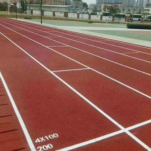 适用于塑胶跑道工程  运动场地塑胶 学校园区塑料跑道 硅pu篮球场