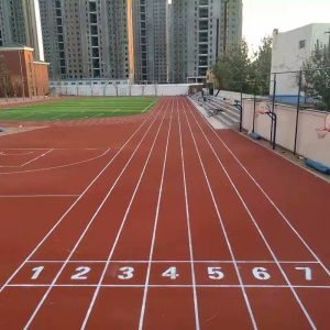 塑胶跑道颗粒材料地胶户外学校操场篮球场户外场地厂家直销施工