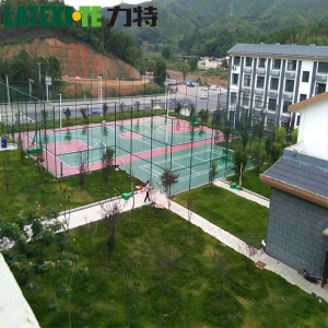硅PU球场材料场室内外篮球场羽毛球网球场地胶塑胶材料
