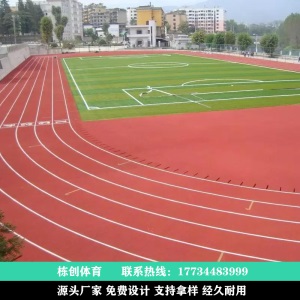 塑胶跑道混合型预制型透气型学校操场篮球场橡胶跑道防滑地面施工