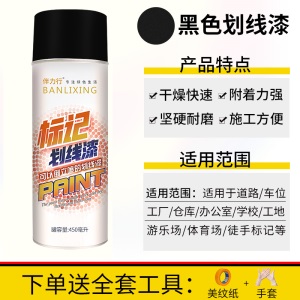 8瓶装马路划线漆喷漆快干型地面球场停车场车位标线油漆广告标记