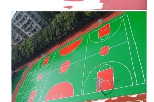 通宝 硅pu塑胶地面材料 户外运动球场地划线 广州塑胶球场维修