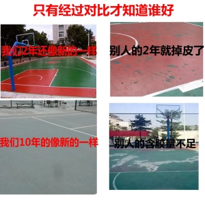 厂家直销塑胶跑道硅pu球场材料篮球场羽毛球场翻新丙烯酸球场地坪