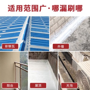 双虹高弹抗裂屋顶裂缝楼顶伸缩缝外墙补漏丙烯酸乳液弹性防水涂料