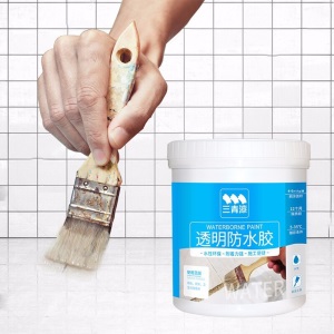 三青 透明防水胶 卫生间屋顶外墙免砸砖渗透型防水涂料补漏堵漏防水材料 无痕防水胶1kg