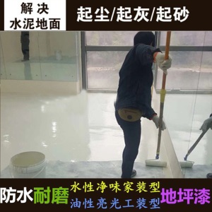 地坪漆水泥地家用 水性环氧树脂地坪漆室内家用自流平地板漆防水耐磨厂房水泥地面漆