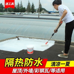 防水涂料屋顶防水隔热漆补漏材料补漏王楼顶防晒降温房顶铁皮彩钢瓦遮阳白色防水胶 【促销款】1kg防水隔热涂料 约3平米