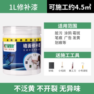 绿康 补墙膏补墙漆漆套装 墙壁修补膏刷墙腻子粉白色墙面修补翻新修复刷墙体补墙漆家用神器