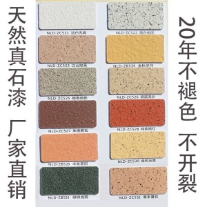 天然真石漆防水砂岩石头岩片外墙涂料喷砂水性环保仿石漆75公斤