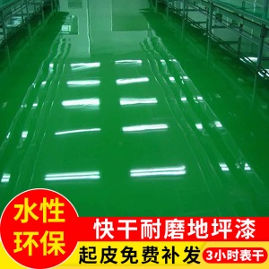 水性无味环氧树脂地坪漆水泥地面漆自流平耐磨地板漆室内家用油漆 8公斤刷40平方