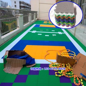 幼儿园球场地胶室外拼装运动地板悬浮地垫户外操场EPDM塑胶跑道
