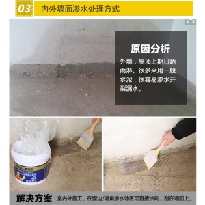 德邦仕 防水涂料透明防水胶 卫生间免砸砖 家用补漏 屋顶外墙防水材料