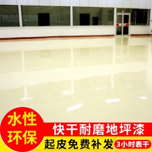 水性无味环氧树脂地坪漆水泥地面漆自流平耐磨地板漆室内家用油漆 8公斤刷40平方