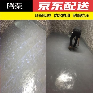 地坪漆水泥地家用 水性环氧树脂地坪漆罩光漆透明耐磨清漆高光家用室内地板漆地面漆 透明 1L