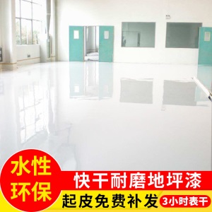 水性无味环氧树脂地坪漆水泥地面漆自流平耐磨地板漆室内家用油漆 8公斤刷40平方
