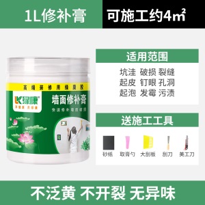 绿康 补墙膏补墙漆漆套装 墙壁修补膏刷墙腻子粉白色墙面修补翻新修复刷墙体补墙漆家用神器