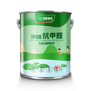 三棵树乳胶漆抗甲醛净味五合一墙面漆自刷家用彩色涂料油漆（调色产品不支持退换货）