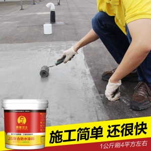 房屋卫士JS聚合物防水涂料水泥基基础防水屋顶卫生间外墙防水材料鱼池游泳池修补漏胶K11防水涂料堵漏王