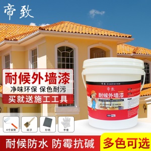 帝致外墙漆防水防晒油漆室外耐久卫生间墙面乳胶漆白彩色外墙涂料