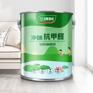 三棵树乳胶漆抗甲醛净味五合一墙面漆自刷家用彩色涂料油漆（调色产品不支持退换货）