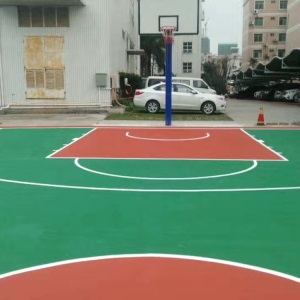 户外篮球羽毛球场地胶板室外运动地板丙烯酸树脂漆地坪漆材料施工