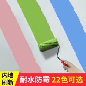 内墙乳胶漆小桶家用白灰粉刷墙涂料水性儿童彩色室内墙面翻新油漆