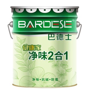 巴德士（BADESE）内墙乳胶漆油漆涂料水性环保修补墙面漆白漆2合1净味25kg大桶