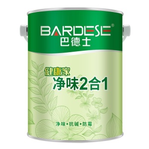 巴德士（BADESE）内墙乳胶漆油漆涂料水性环保修补墙面漆白漆2合1净味25kg大桶