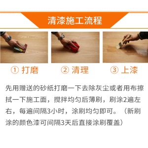 三青 地坪漆木器漆地板漆 木蜡油透明清漆实木地板蜡家具漆 亮光漆水性环保耐磨抗划伤保护防水木油漆
