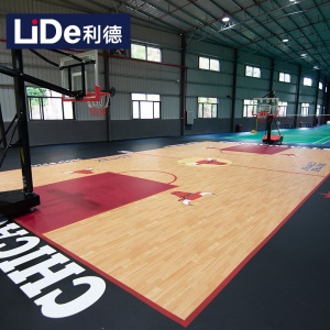 lide利德室内乒乓球地胶专用PVC运动地板弹性地板羽毛球场地胶塑胶地板篮球场地胶垫气排球场馆地胶