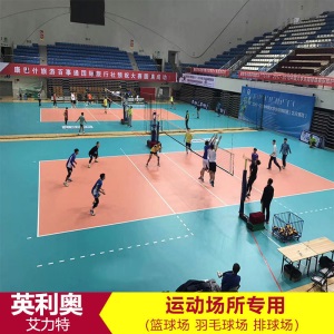 英利奥艾力特PVC塑胶运动地板学校医院幼儿园体育馆健身房定制3D
