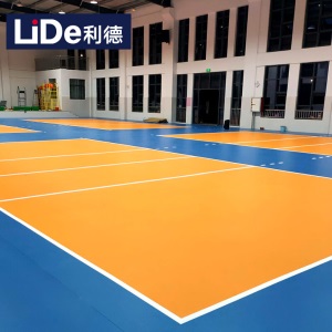 lide利德室内乒乓球地胶专用PVC运动地板弹性地板羽毛球场地胶塑胶地板篮球场地胶垫气排球场馆地胶
