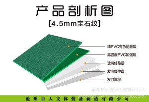 室内外篮球馆羽毛球馆PVC地胶垫PU地板仿木耐磨定制运动地板