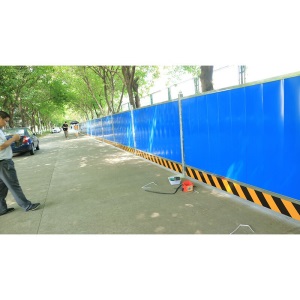 施工围挡彩钢市政工程挡板铁皮围挡临时隔离板建筑工地道路施工隔离栏围墙防护设施