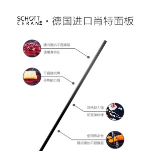 WOLL 德国进口肖特微晶面板 家用电陶炉 无高频辐射 多功能防烫提示 大功率电陶炉