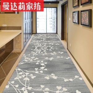 走廊过道地毯欧式简约大气家用玄关长条定制防滑门厅地毯1