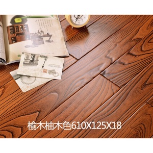 榆木实木地板免龙骨厂家直销原木家用卧室地热地暖锁扣木地板. 910X90X18榆木锁扣