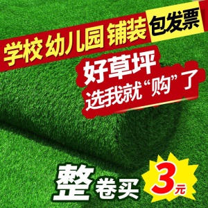 人造仿真草坪地毯幼儿园绿色绿植塑料围挡户外装饰垫足球场人工假草皮千姿秀 2厘米加密加厚春草【