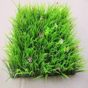 乐君 植物墙塑料草坪带花室内仿真背景绿植物墙壁挂高加密阳台装饰人造假草皮门店装饰