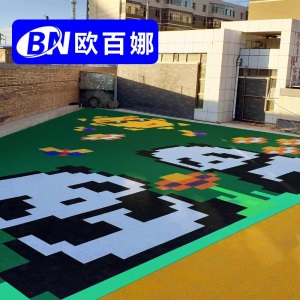 欧百娜室外篮球场悬浮地板户外篮球专用悬浮式拼装地垫幼儿园运动场悬浮地板