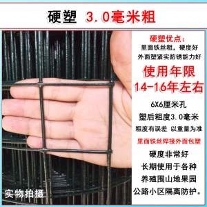 加硬铁丝网围栏养鸡网格栅栏家用钢丝网养殖护栏网围墙加粗户外 青色