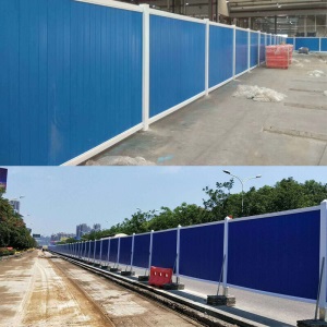 子齐 PVC施工围挡护栏围栏工地临时围墙上海市政工程隔离围挡施工挡板塑料戴15958631876