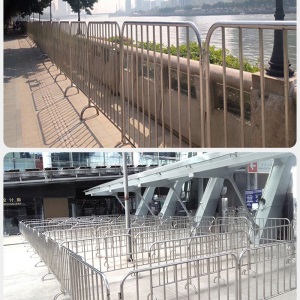 金柯不锈钢铁马护栏加厚 广场活动隔离围栏排队护栏 市政护栏 道路移动施工围栏 公路景区围挡定制
