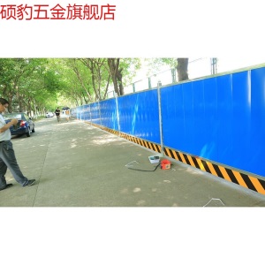 施工围挡彩钢市政工程挡板铁皮围挡临时隔离板建筑工地道路施工隔离栏围墙防护设施