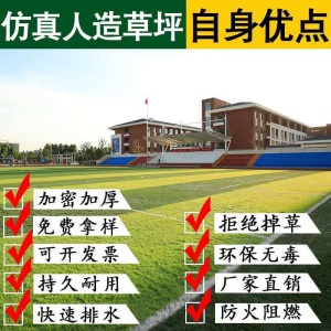 人造人工草坪草皮仿真假草绿色户外装饰地毯绿植塑料垫子工程围挡，防火阻燃
