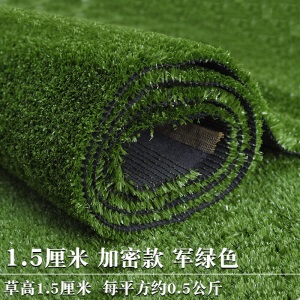 乐君 人造草坪仿真草坪垫子塑料假草坪绿色学校幼儿园跑道人工草坪草皮地毯户外工程围挡