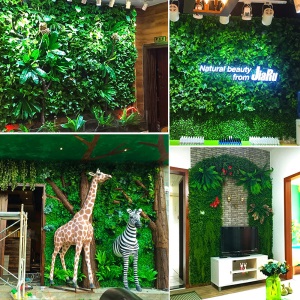 仿真植物墙绿植墙面室内墙壁装饰绿色草坪塑料假花形象背景墙t10