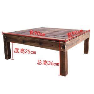 户外阳台腐木地板庭院休闲实木景观平台花园草坪大台阶组合坪台 90cm*90cm*36cm（大脚平台）