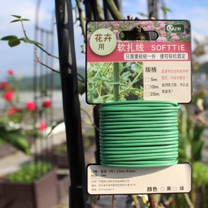植物固定扎线绑枝捆扎爬藤铁丝线月季欧月花卉架子绳绑丝扎丝 φ2.5mm×10米 绿色