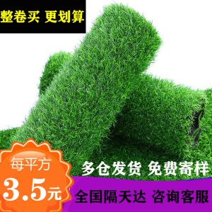 草坪地毯假草垫子绿色人造人工草皮户外仿真装饰塑料绿植工程围挡 4厘米加密加厚升级春草1卷